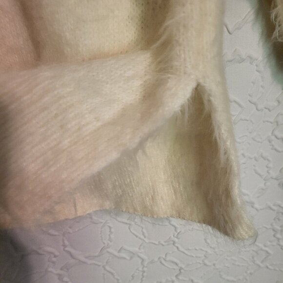 Time and Tru NWOT Fair Isle Fuzzy Ivory Gold Pink & Blue Sweater Size XXL - Picture 8 of 10